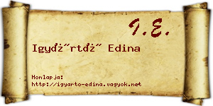 Igyártó Edina névjegykártya